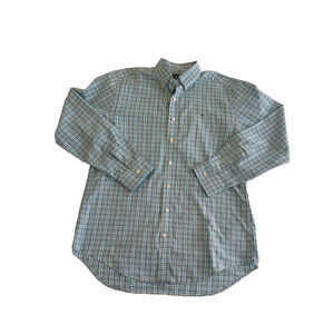 Vineyard Vines Casual Shirt Men's Size M Blue Button Long Sleeves Plaid Preppy